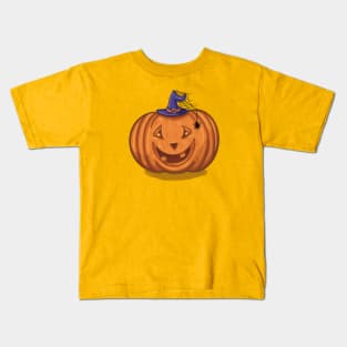 Pumpkin happy face Kids T-Shirt